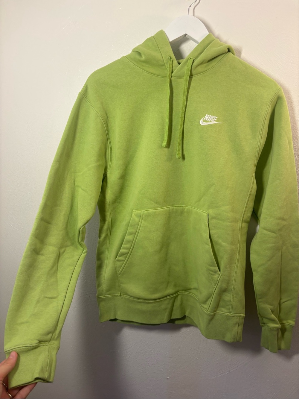 Nike Lime Green Pullover Hoodie Size XS - Picture 2 of 6